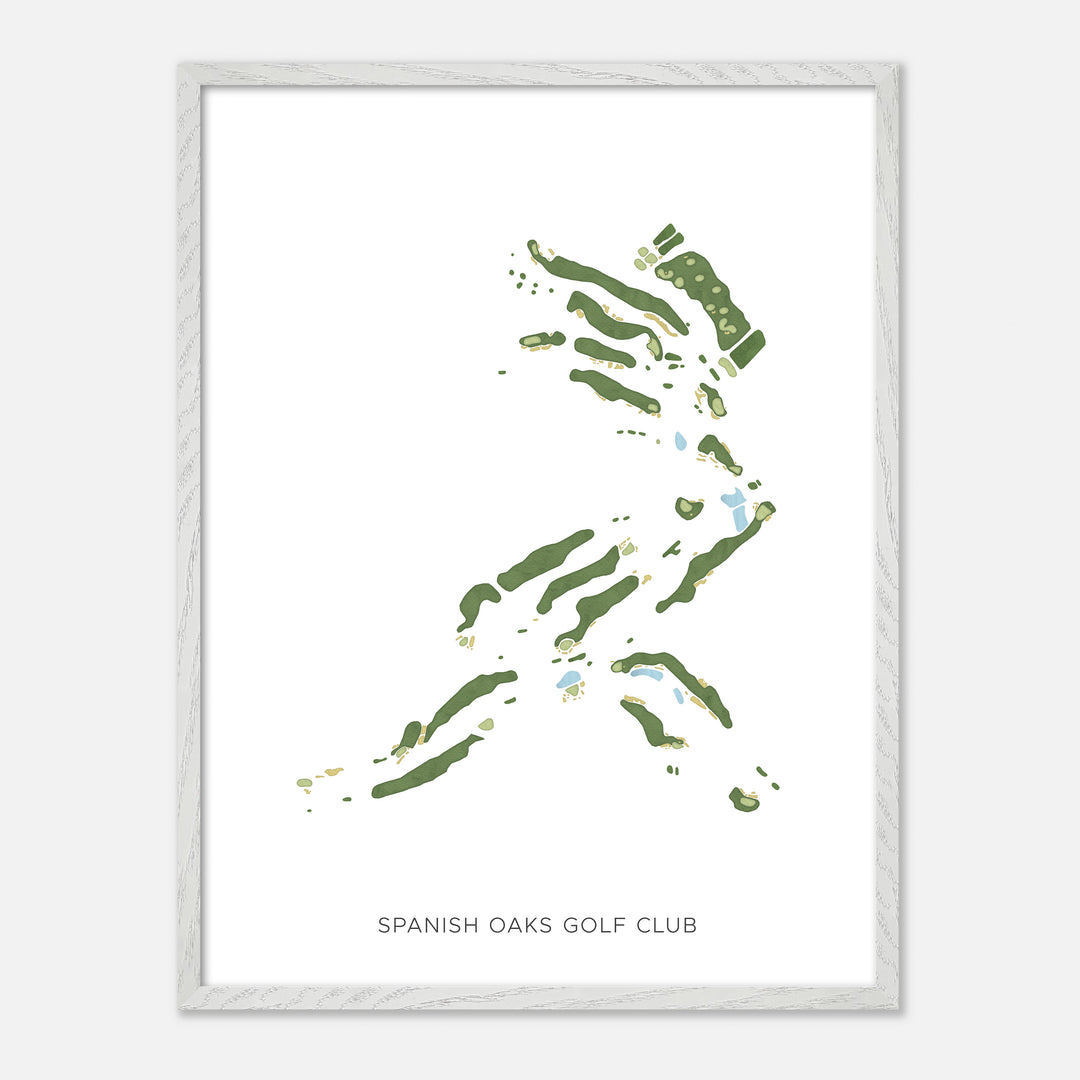 Print of Spanish Oaks Golf Club Modern Map