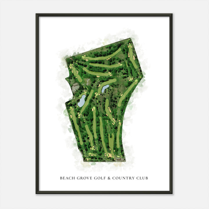 Print of Beach Grove Golf &amp; Country Club Classic Map