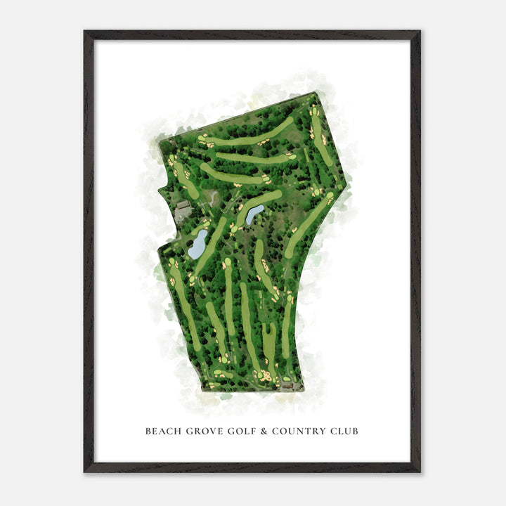 Print of Beach Grove Golf &amp; Country Club Classic Map