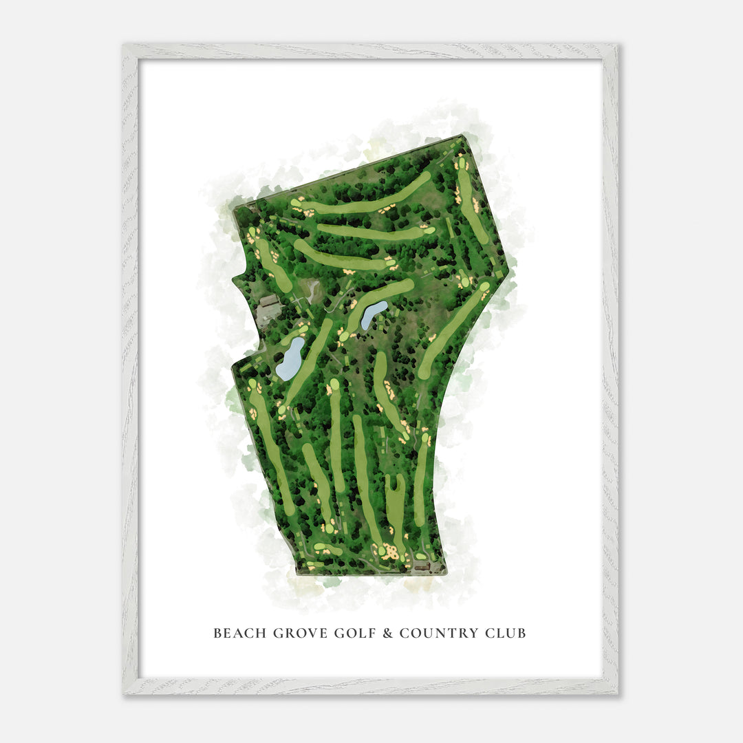 Print of Beach Grove Golf &amp; Country Club Classic Map