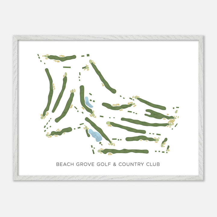 Print of Beach Grove Golf & Country Club Modern Map
