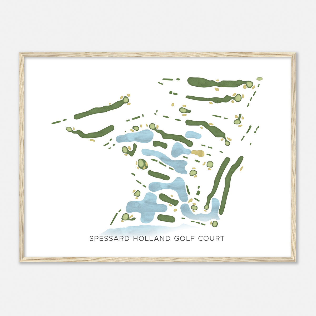 Print of Spessard Holland Golf Court Modern Map