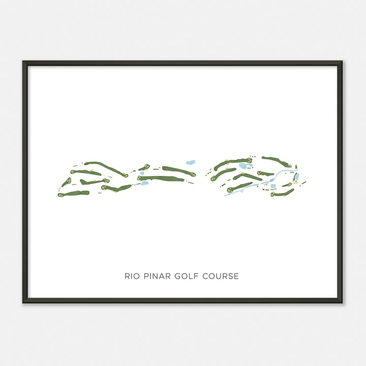 Print of Rio Pinar Golf Course Modern Map