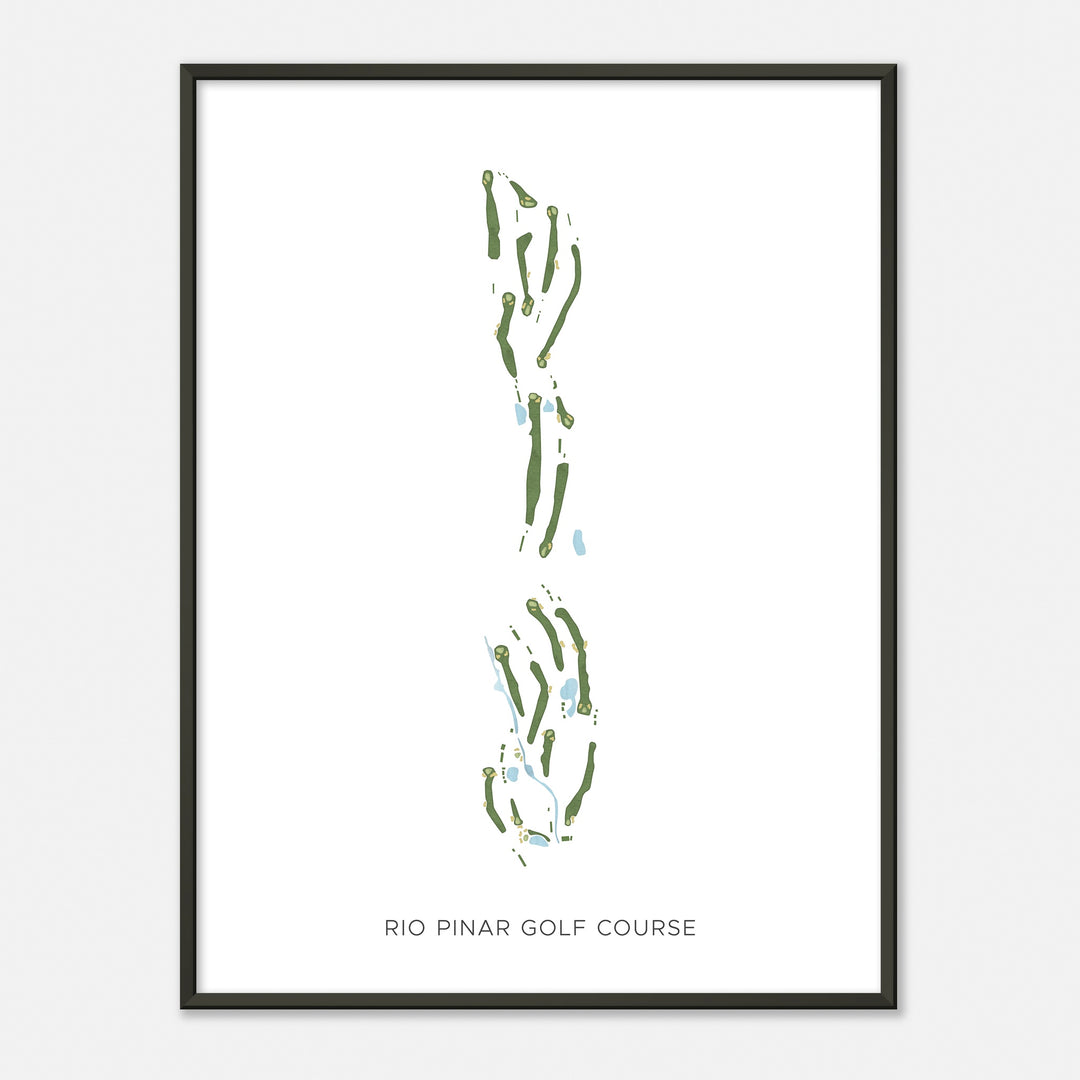 Print of Rio Pinar Golf Course Modern Map