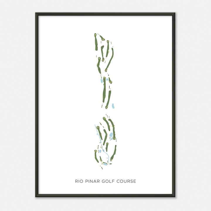 Print of Rio Pinar Golf Course Modern Map
