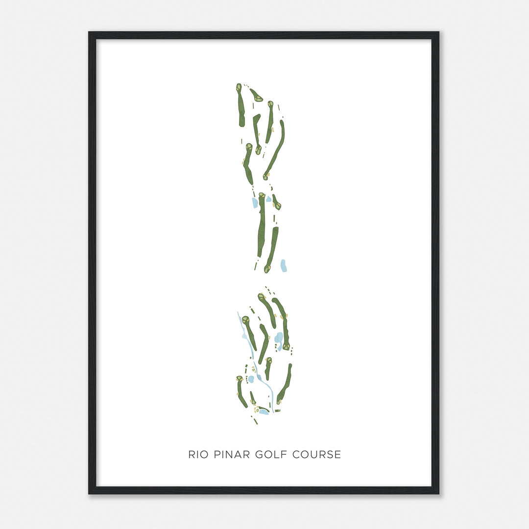 Print of Rio Pinar Golf Course Modern Map
