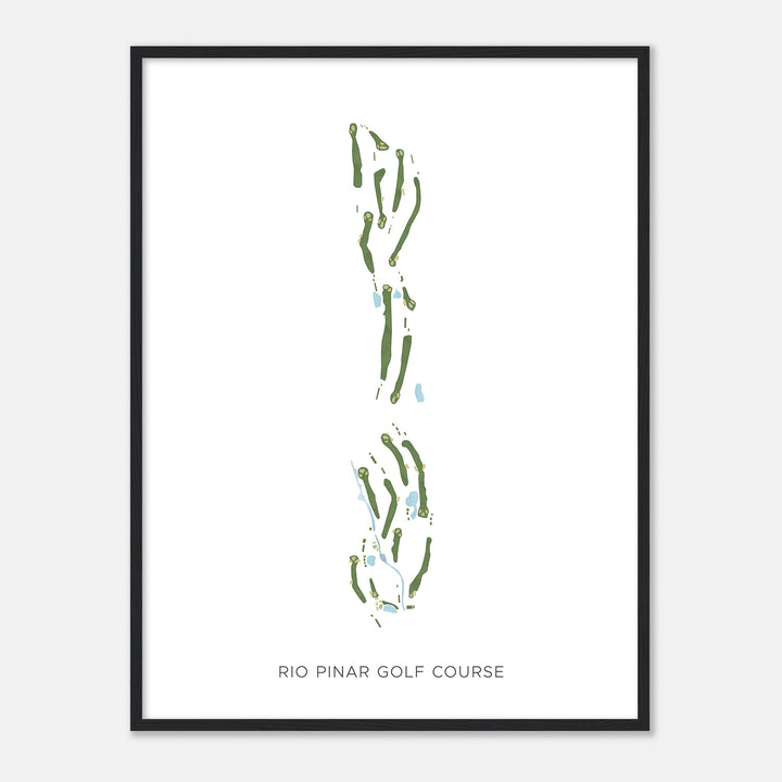 Print of Rio Pinar Golf Course Modern Map