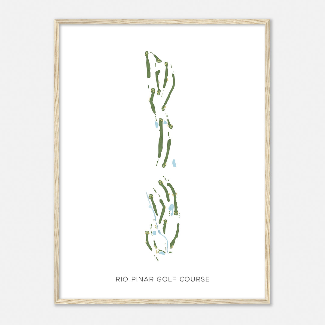 Print of Rio Pinar Golf Course Modern Map