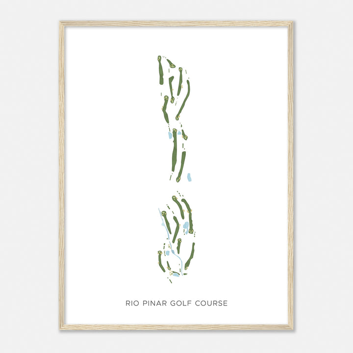 Print of Rio Pinar Golf Course Modern Map