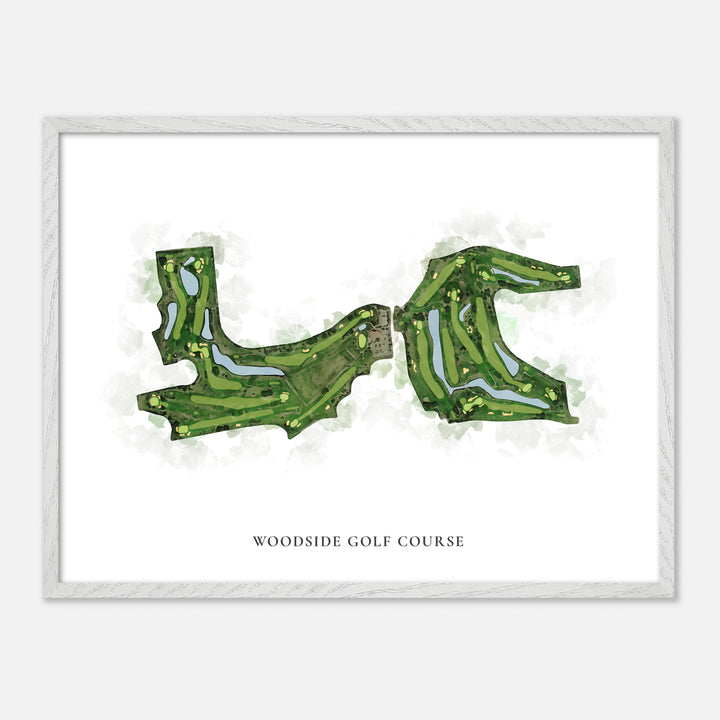 Print of Woodside Golf Course Classic Map