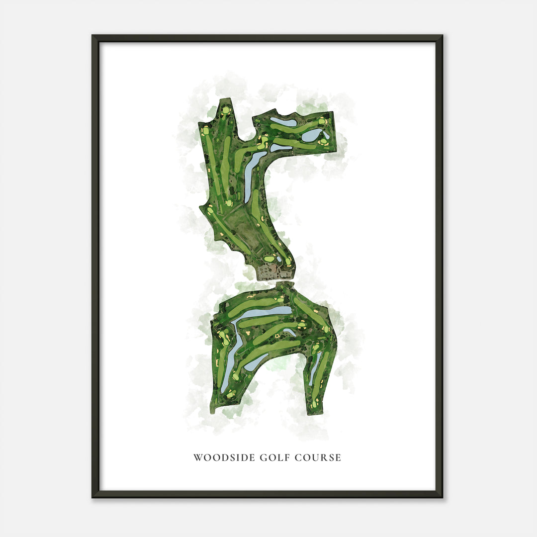 Print of Woodside Golf Course Classic Map