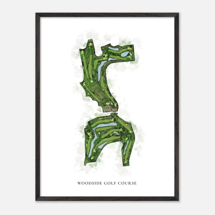 Print of Woodside Golf Course Classic Map