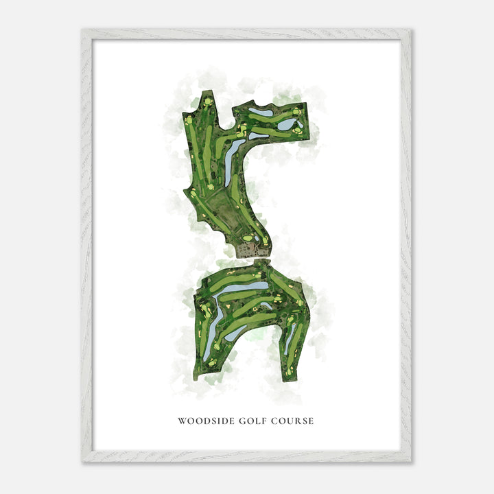 Print of Woodside Golf Course Classic Map