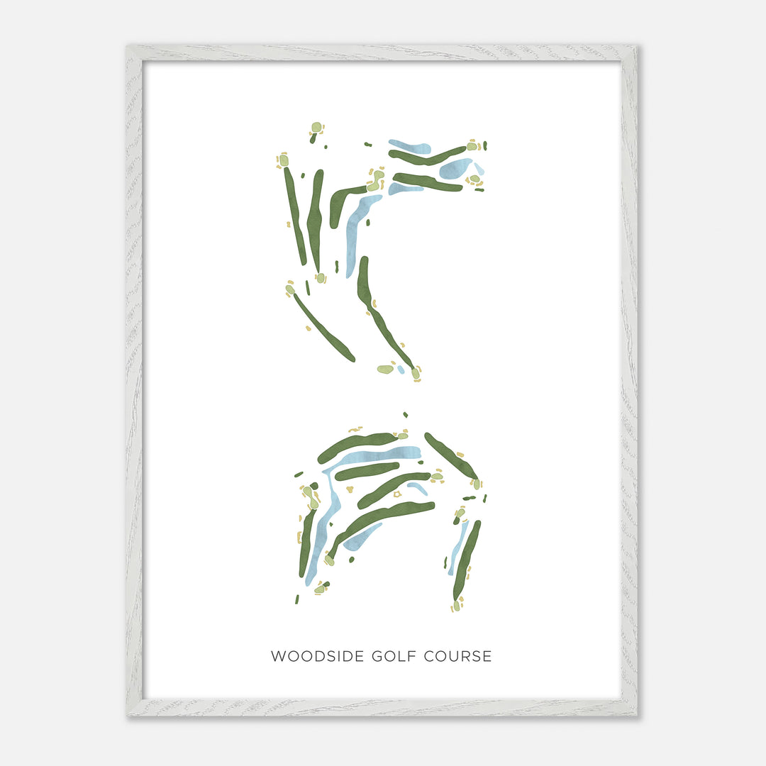 Print of Woodside Golf Course Modern Map