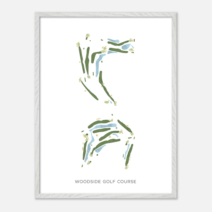 Print of Woodside Golf Course Modern Map
