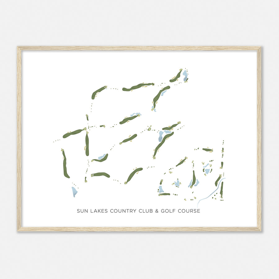 Print of Sun Lakes Country Club & Golf Course Modern Map