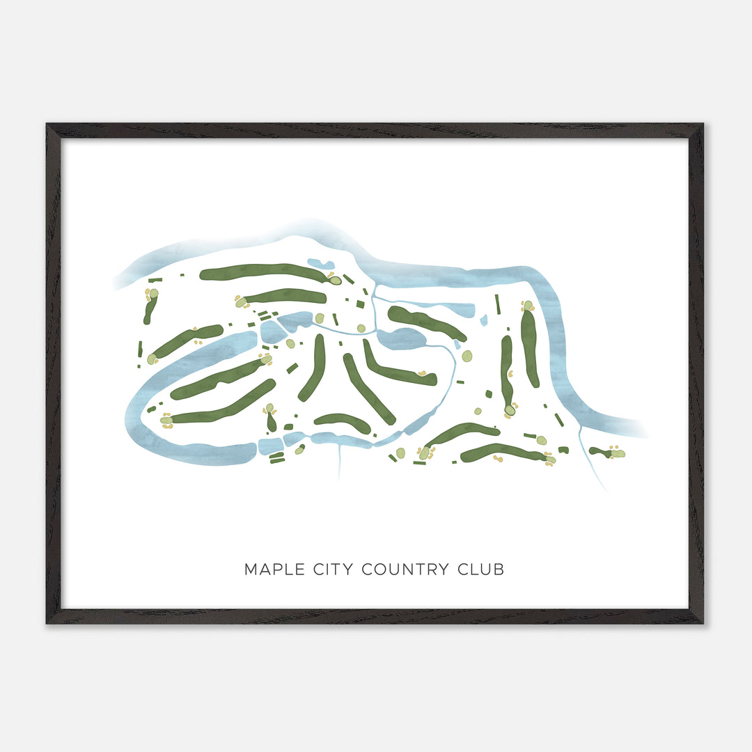 Print of Maple City Country Club Modern Map