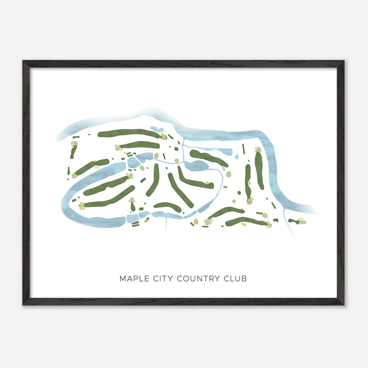 Print of Maple City Country Club Modern Map