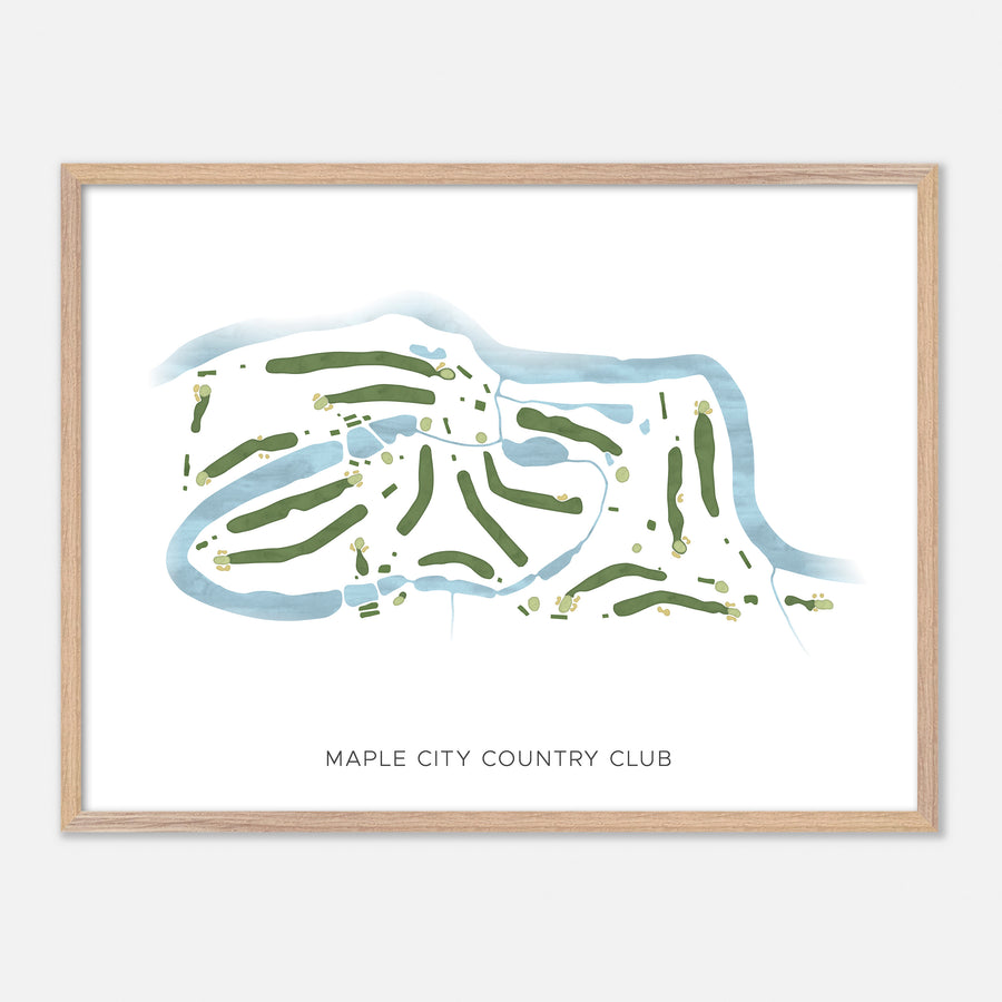 Print of Maple City Country Club Modern Map