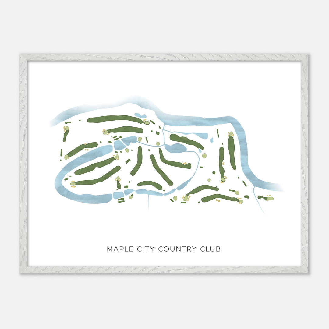Print of Maple City Country Club Modern Map