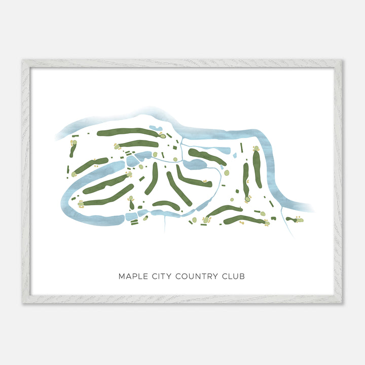 Print of Maple City Country Club Modern Map