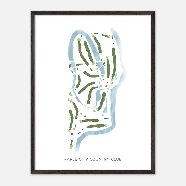 Print of Maple City Country Club Modern Map