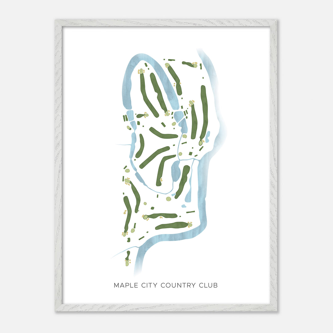 Print of Maple City Country Club Modern Map