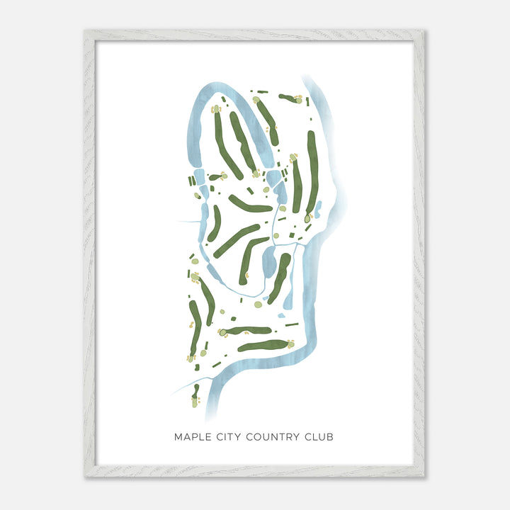 Print of Maple City Country Club Modern Map