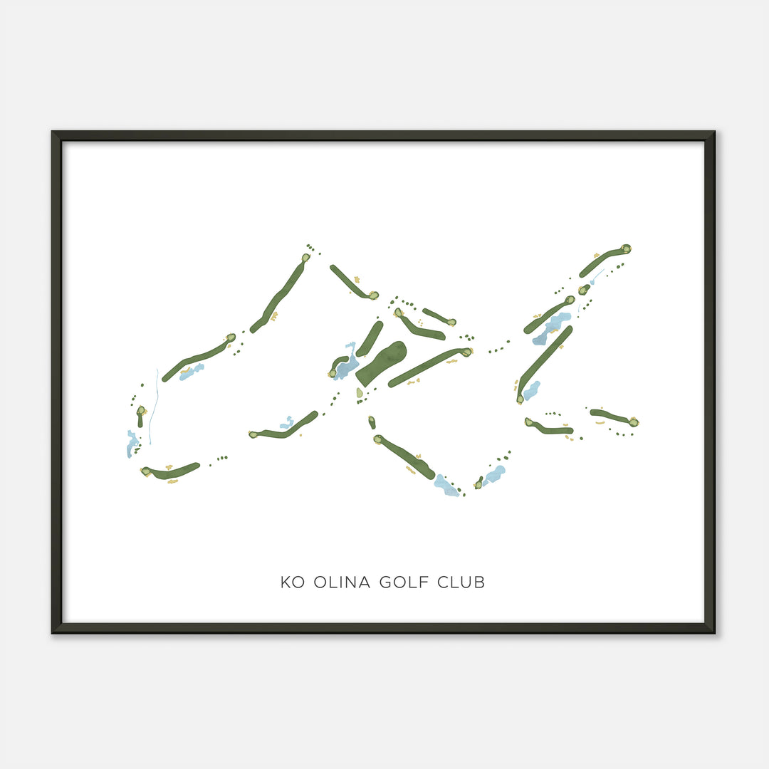 Print of Ko Olina Golf Club Modern Map