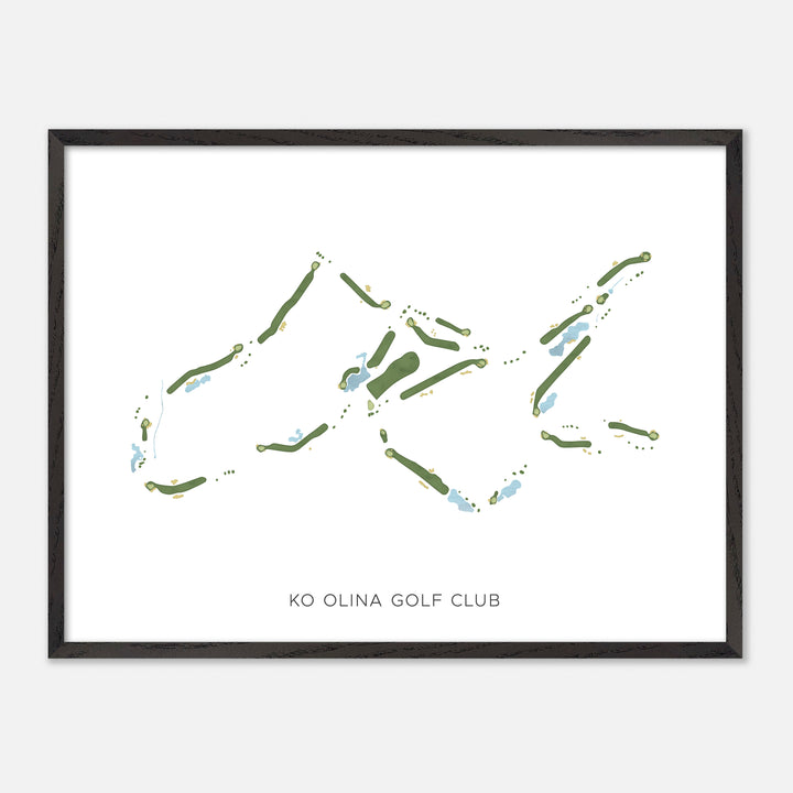 Print of Ko Olina Golf Club Modern Map