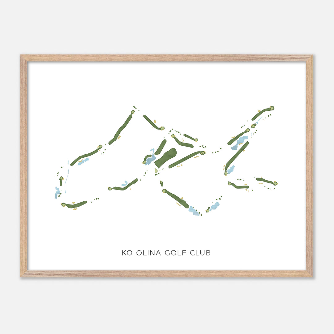 Print of Ko Olina Golf Club Modern Map
