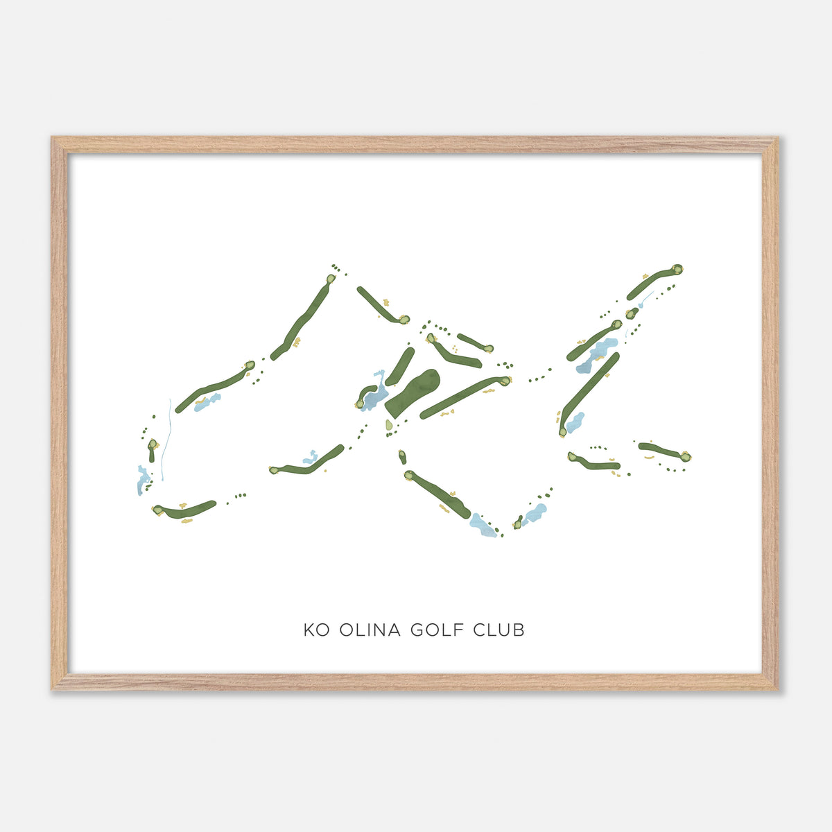 Print of Ko Olina Golf Club Modern Map