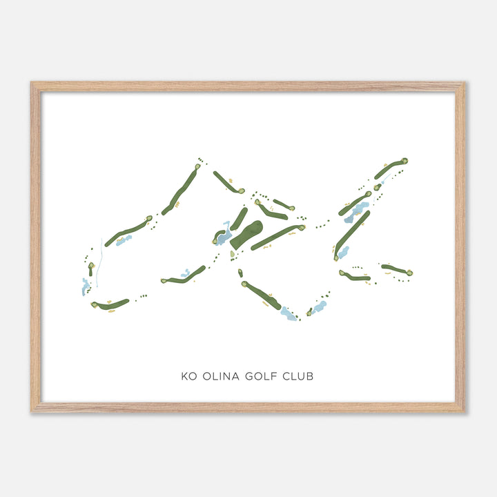Print of Ko Olina Golf Club Modern Map