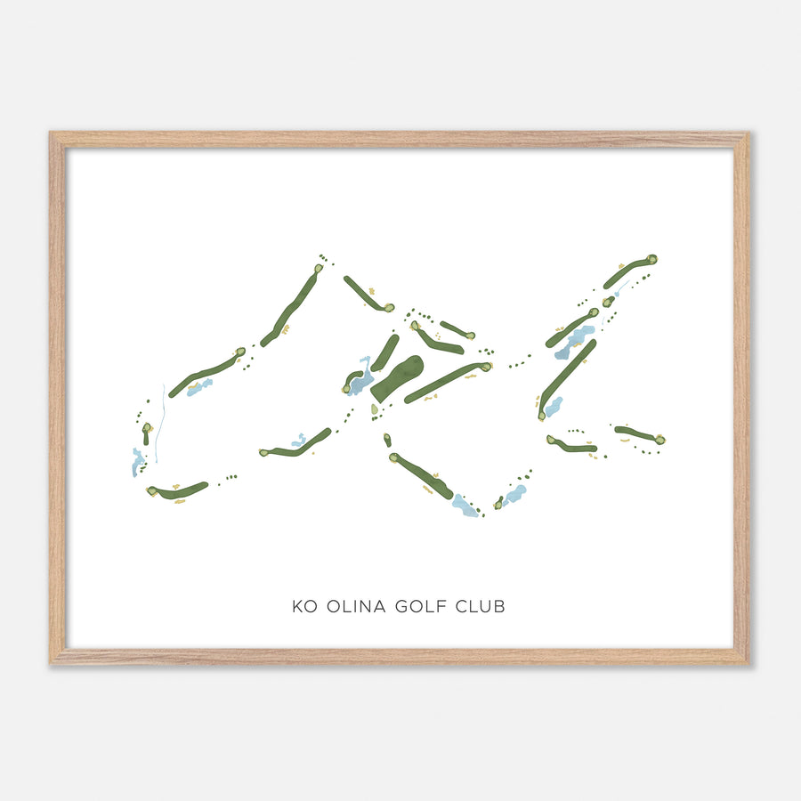 Print of Ko Olina Golf Club Modern Map