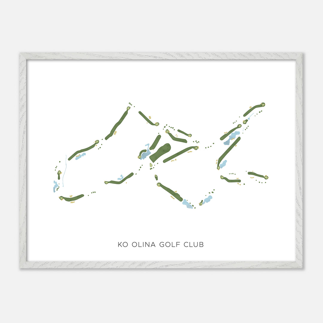 Print of Ko Olina Golf Club Modern Map