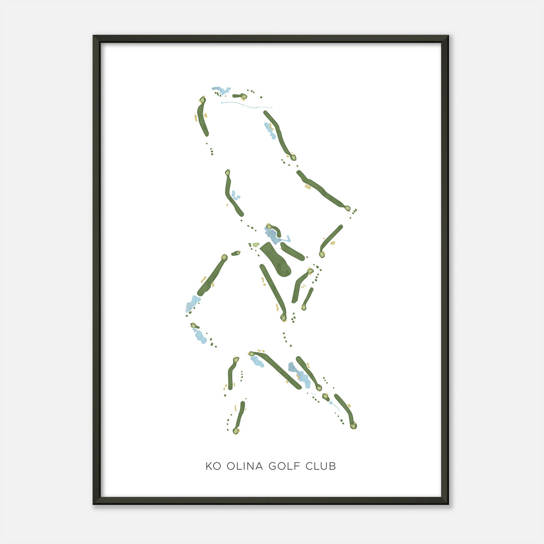 Print of Ko Olina Golf Club Modern Map