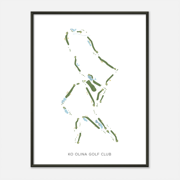 Print of Ko Olina Golf Club Modern Map