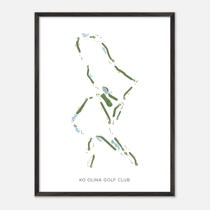 Print of Ko Olina Golf Club Modern Map