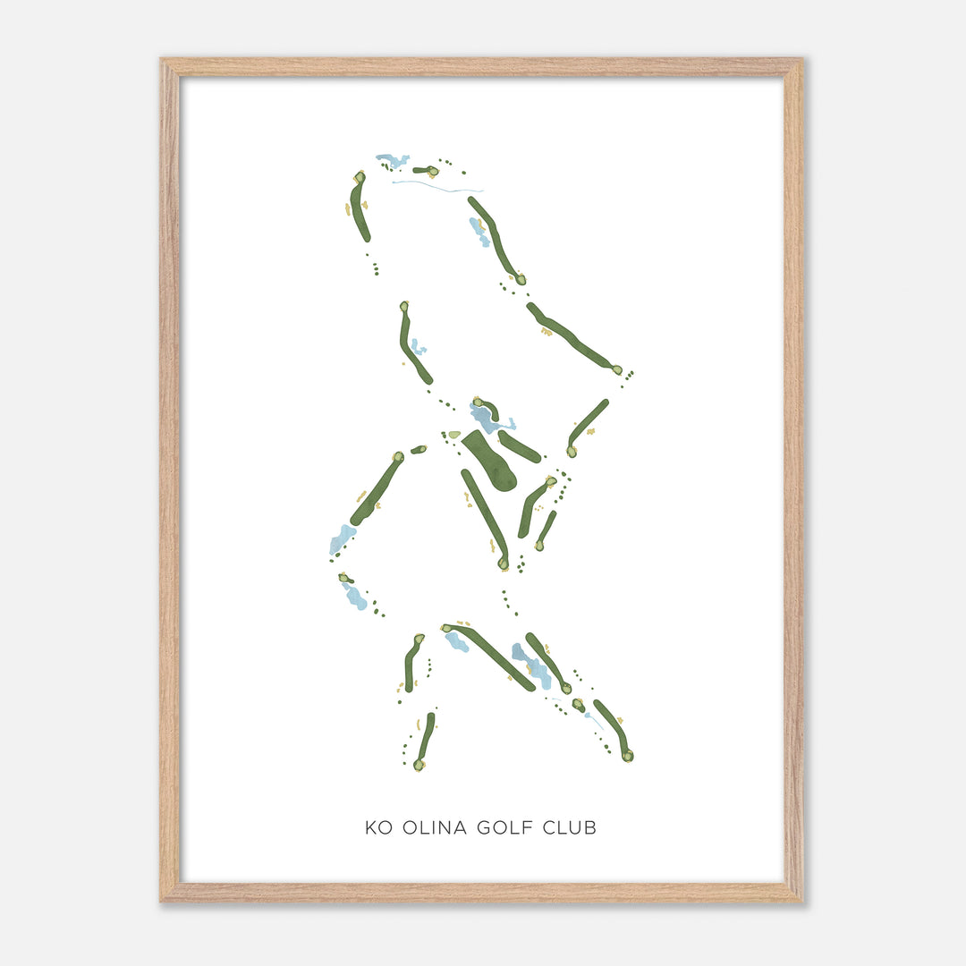 Print of Ko Olina Golf Club Modern Map