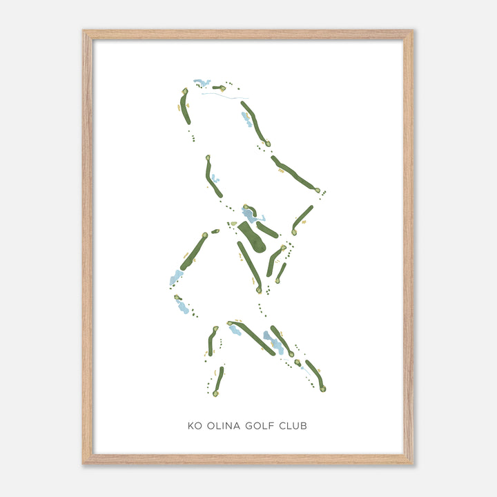 Print of Ko Olina Golf Club Modern Map