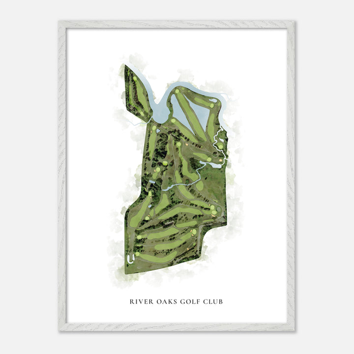 Print of River Oaks Golf Club Classic Map