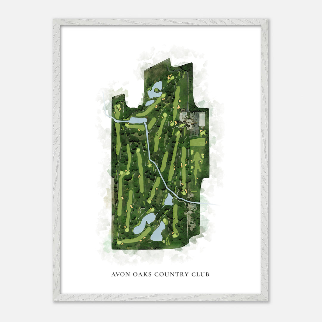 Print of Avon Oaks Country Club Classic Map