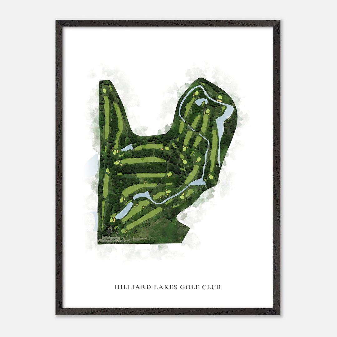 Print of Hilliard Lakes Golf Club Classic Map