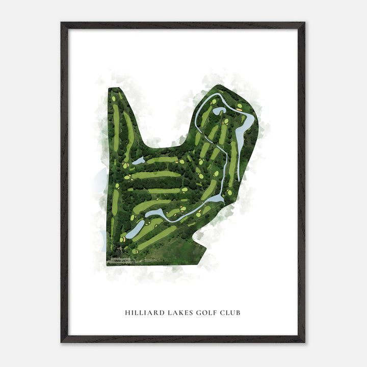 Print of Hilliard Lakes Golf Club Classic Map