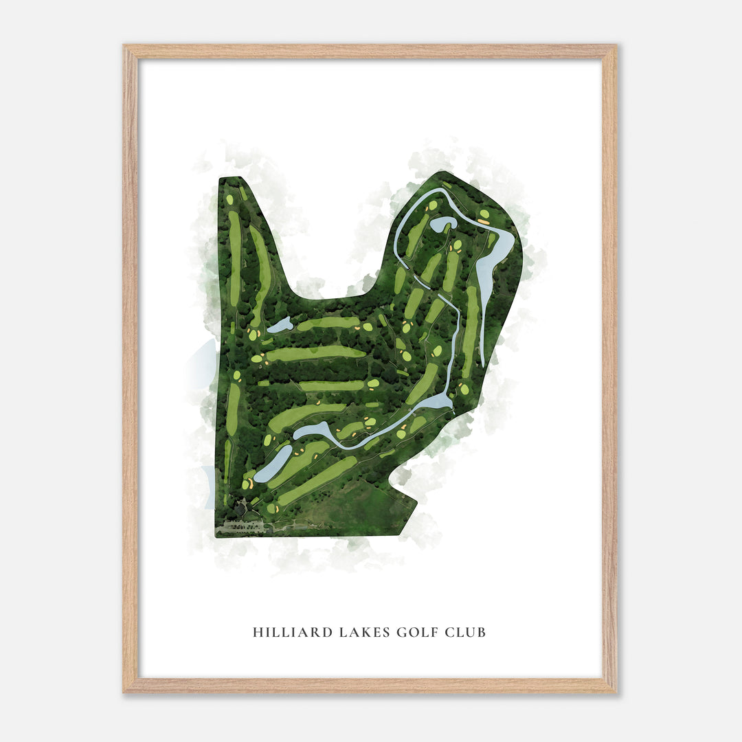 Print of Hilliard Lakes Golf Club Classic Map