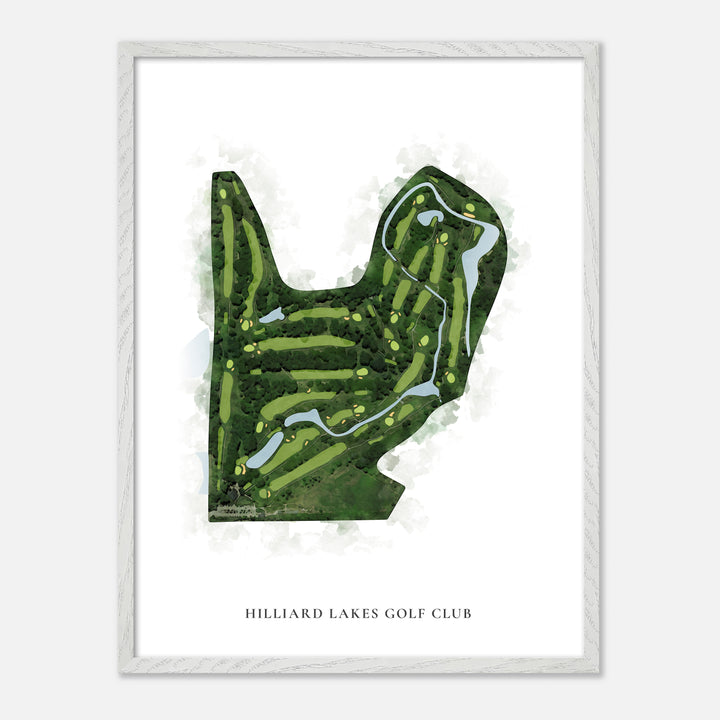 Print of Hilliard Lakes Golf Club Classic Map