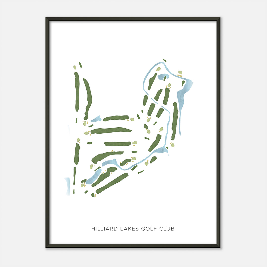 Print of Hilliard Lakes Golf Club Modern Map