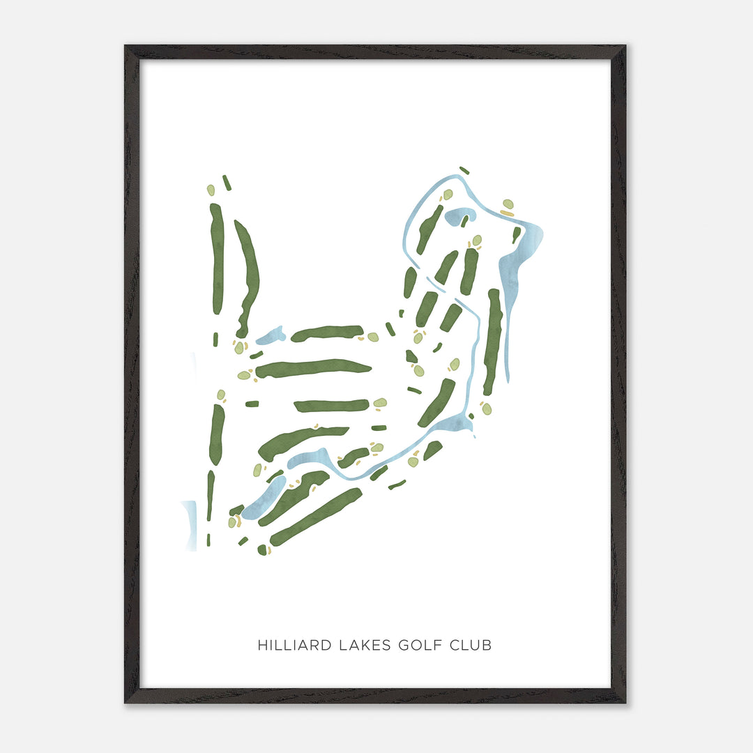 Print of Hilliard Lakes Golf Club Modern Map