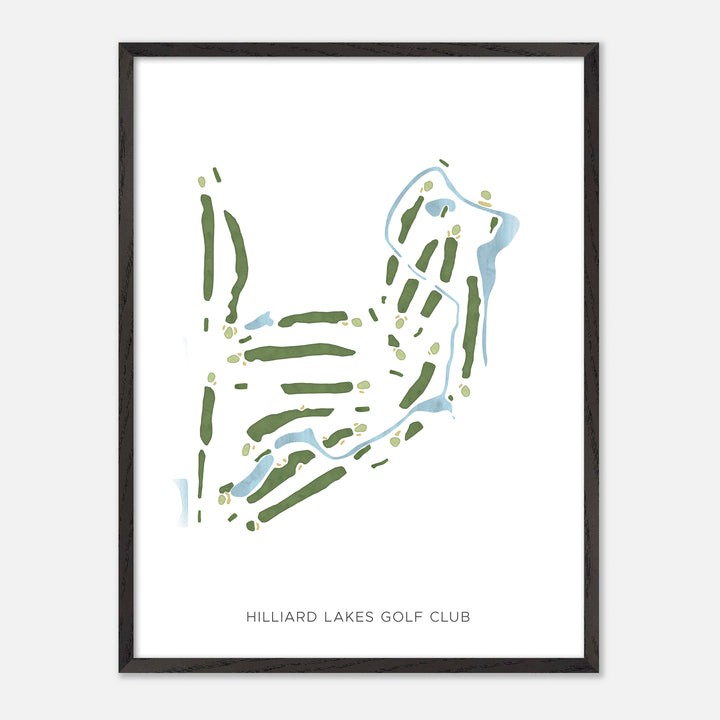 Print of Hilliard Lakes Golf Club Modern Map