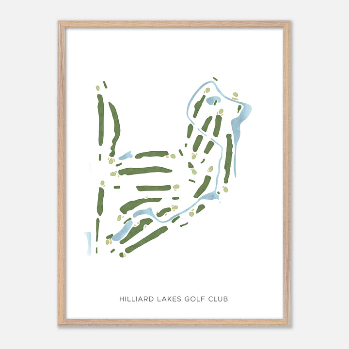 Print of Hilliard Lakes Golf Club Modern Map